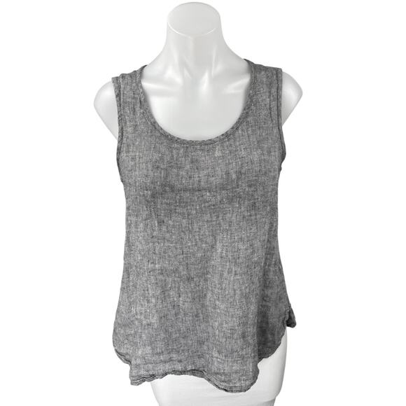Flax Womens Gray 100% Linen Sleeveless Scoop Neck Cami Camisole Tank Top Size XS - Picture 1 of 4
